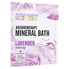 Aura Cacia Relaxing Lavender Aromatherapy, Mineral Bath, 2.5 Ounce