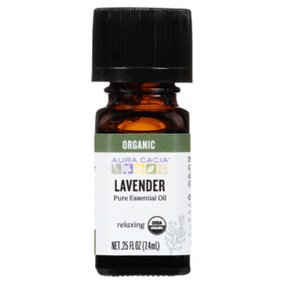 Aura Cacia Organic Lavender Relaxing Pure Essential Oil, .25 fl oz