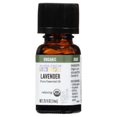 Aura Cacia Organic Lavender Relaxing Pure Essential Oil, .25 fl oz