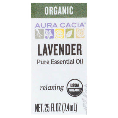 Aura Cacia Organic Lavender Relaxing Pure Essential Oil, .25 fl oz