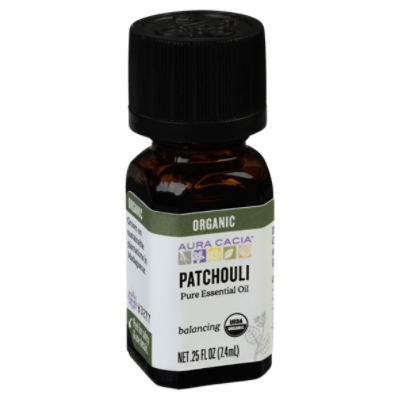 Aura Cacia Organic Patchouli Balancing Pure Essential Oil, .25 fl oz