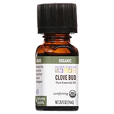 Aura Cacia Organic Comforting Clove Bud Pure Essential Oil, .25 fl oz