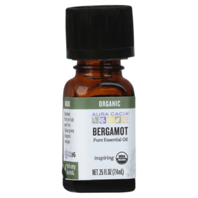 Aura Cacia Organic Inspiring Bergamot Pure Essential Oil, .25 fl oz