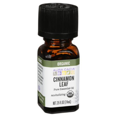 Aura Cacia Organic Cinnamon Leaf Revitalizing Pure Essential Oil, .25 fl oz
