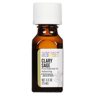 Aura Cacia Clary Sage Balancing Pure Essential Oil, .5 fl oz