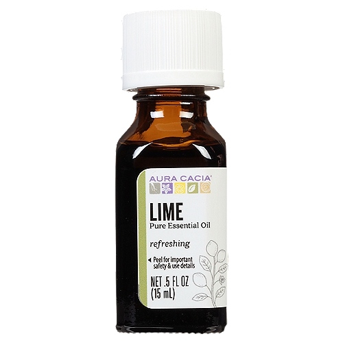 Aura Cacia Lime is cold pressed for a fresh aroma.
