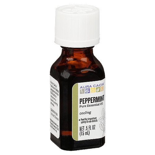 Aura Cacia Yakima Valley peppermint is distilled to uncover a suave, minty aroma.
