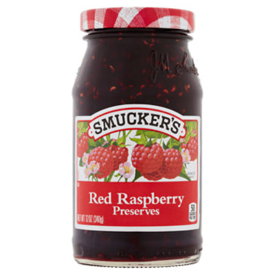Smucker's Red Raspberry Preserves, 12 oz
