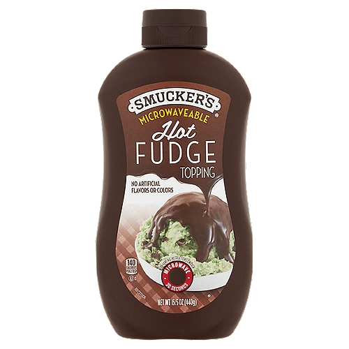 Treat yourself with Smucker's® Hot Fudge Topping. With no artificial flavors or colors, you get the rich taste you love in a microwaveable bottle that makes it quick & easy to enjoy on any dessert.