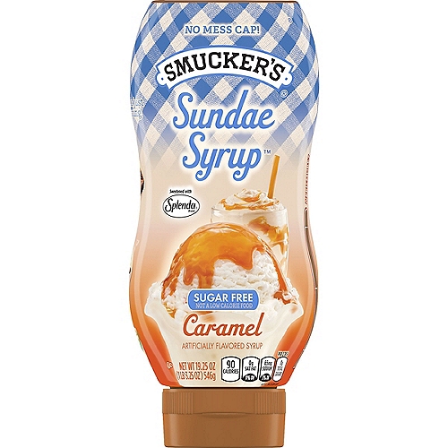 Smucker's Sundae Syrup - Caramel Flavored Syrup - Sugar Free, 19 oz