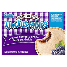 Smucker's Uncrustables Peanut Butter & Grape Jelly Sandwich, 2 oz, 4 count