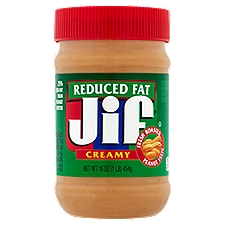 Jif Reduced Fat Creamy Peanut Butter Spread, 16 oz, 16 Ounce