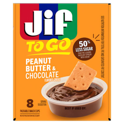 Jif To Go Peanut Butter & Chocolate Flavored Spread, 1.1 oz, 8 count