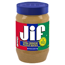 Jif Extra Crunchy, Peanut Butter, 40 Ounce