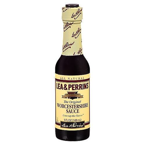 Lea & Perrins The Original Worcestershire Sauce, 5 fl oz Bottle
Infuse your family meals with Lea & Perrins The Original Worcestershire Sauce. Our painstakingly crafted, unique and cholesterol-free Worcestershire Sauce is made of molasses, tamarind extract, white vinegar, chili pepper extract and sugar. Use our Original Worcestershire Sauce to make the perfect marinade. Try using our sauce before, during or after the cooking process - whenever you need a boost of complex flavor. Drizzle it on whatever you're cooking or use it as a spread atop your chicken, beef, grilled salmon or turkey burger. Whether you're boosting your meatloaf recipe, meatball sauce or even adding it to your Bloody Mary mix, our 5-fluid ounce bottle of Original Worcestershire Sauce will add scrumptious flavor. Made with premium, exotic ingredients from around the globe, Lea & Perrins Original Worcestershire sauce will enhance your dish and make your taste buds crave for more!

• One 5 fl oz. bottle of Lea & Perrins The Original Worcestershire Sauce
• Lea & Perrins Worcestershire Sauce will enhance your dish and make your taste buds crave for more
• The oldest commercially bottled condiment in the United States
• Made with molasses, tamarind extract, white vinegar, chili pepper extract and sugar
• Cholesterol free, fat free and gluten free with 5 calories per serving
• Use our Original Worcestershire Sauce to make the perfect marinade
• Try using our sauce before, during or after the cooking process - whenever you need a boost of complex flavor
• Ideal for dipping sauce, stir-fry sauce or as a spread on your chicken, beef, grilled salmon or turkey burger
• Packaged in a glass sauce bottle for safe storage