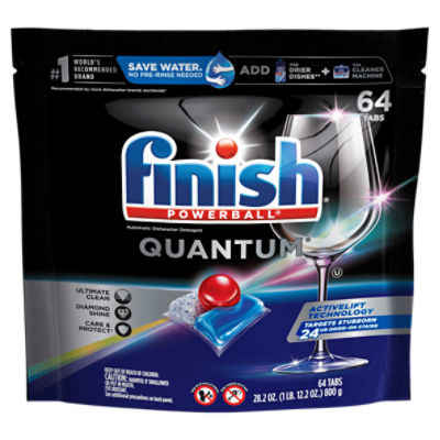 Finish Powerball Quantum Automatic Dishwasher Detergent, 64 count, 28.2 oz