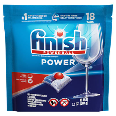 Finish Powerball Power Automatic Dishwasher Detergent, 18 count, 7.3 oz -  Fairway