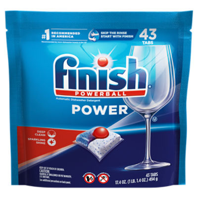 Finish Powerball Power Automatic Dishwasher Detergent, 43 count, 17.4 oz