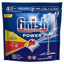 Finish Power Lemon Sparkle Power , Automatic Dishwasher Detergent, 43 Each
