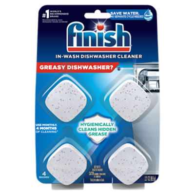 Finish In-Wash Dishwasher Cleaner, 4 count, 2.31 oz