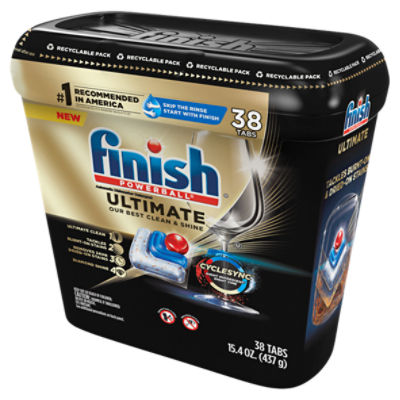 Finish Powerball Ultimate Automatic Dishwasher Detergent, 38 count