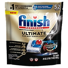 Finish Powerball Ultimate Automatic Dishwasher Detergent, 52 count, 21 oz