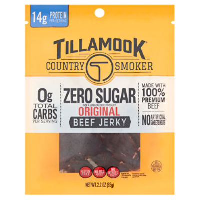 Tillamook Country Smoker Zero Sugar Original Beef Jerky, 2.2 oz