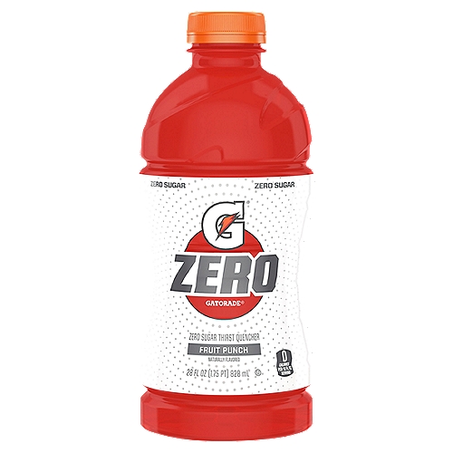 Gatorade Zero Sugar Fruit Punch Thirst Quencher, 28 fl oz
With a legacy over 40 years in the making, Gatorade brings the most scientifically researched and game-tested ways to hydrate, recover, and fuel up, which is why our products are trusted by some of the world's best athletes.