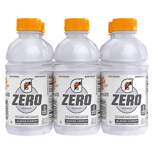 Gatorade Zero Glacier Cherry Zero Sugar Thirst Quencher, 12 fl oz, 6 count
For those looking to stay hydrated throughout the day, G Zero provides the same electrolyte level of original Gatorade with zero sugar.