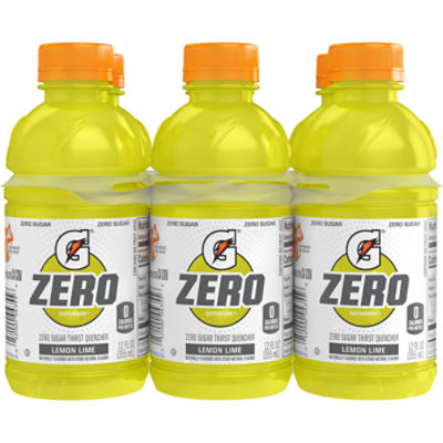 Gatorade Zero Lemon Lime Zero Sugar Thirst Quencher, 6 count, 12 fl oz