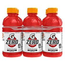 Gatorade Zero Fruit Punch Zero Sugar Thirst Quencher Sports Drink, 12 fl oz, 6 count