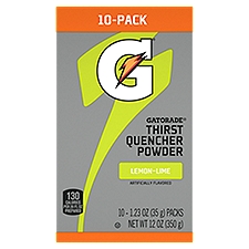 Gatorade Thirst Quencher Powder Lemon-Lime Artificially Flavored 12 Oz 10 Pack