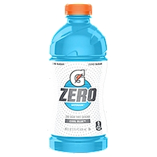 Gatorade Zero Zero Sugar Cool Blue Bottle, Thirst Quencher, 28 Fluid ounce