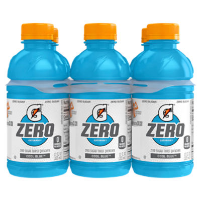 Gatorade Zero Cool Blue Zero Sugar Thirst Quencher, 6 count, 12 fl oz