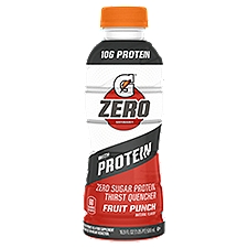 Gatorade Zero Zero Sugar Protein Fruit Punch Natural Flavor, Thirst Quencher, 16.9 Fluid ounce
