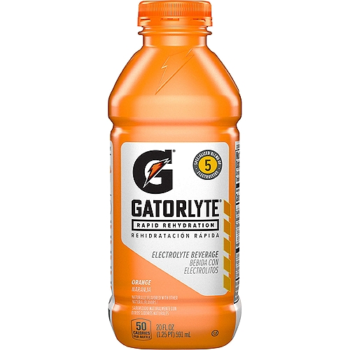 Gatorade Gatorlyte Orange Rapid Rehydration Electrolyte Beverage, 20 fl oz
With a legacy over 40 years in the making, Gatorade brings the most scientifically researched and game-tested ways to hydrate, recover, and fuel up, which is why our products are trusted by some of the world's best athletes.