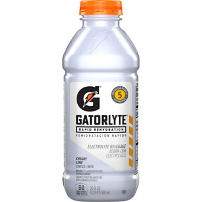 Gatorade Gatorlyte Rapid Rehydration Electrolyte Beverage, Cherry Lime, 20 Fl Oz