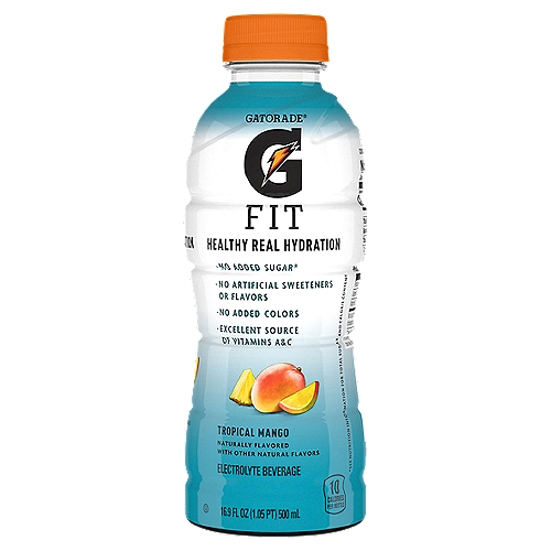 Gatorade Fit Tropical Mango Electrolyte Beverage, 16.9 fl oz
With a legacy over 40 years in the making, Gatorade brings the most scientifically researched and game-tested ways to hydrate, recover, and fuel up, which is why our products are trusted by some of the world's best athletes.