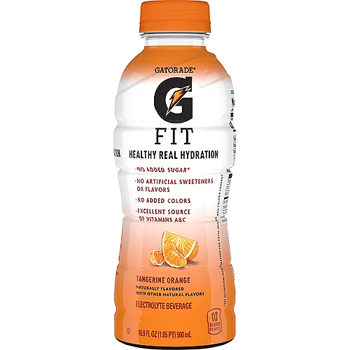 Gatorade Fit Tangerine Orange Healthy Real Hydration Electrolyte Beverages, 16.9 fl oz
With a legacy over 40 years in the making, Gatorade brings the most scientifically researched and game-tested ways to hydrate, recover, and fuel up, which is why our products are trusted by some of the world's best athletes.