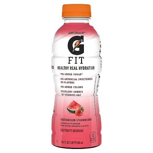 Gatorade Fit Watermelon Strawberry Electrolyte Beverage, 16.9 fl oz
With a legacy over 40 years in the making, Gatorade brings the most scientifically researched and game-tested ways to hydrate, recover, and fuel up, which is why our products are trusted by some of the world's best athletes.