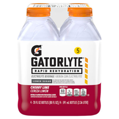 Gatorade Gatorlyte Electrolyte Beverage Cherry Lime 20 Fl Oz 4 Count