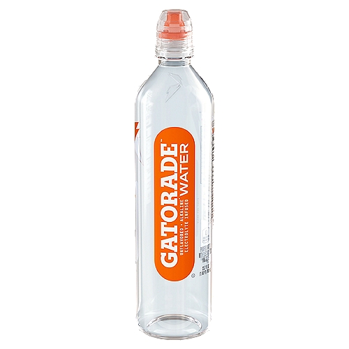 Gatorade Unflavored Alkaline Electrolyte Infused Purified Water, 23.7 fl oz