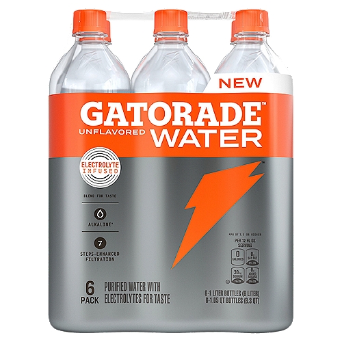 Gatorade Unflavored Electrolyte Infused Water, 1.05 qt