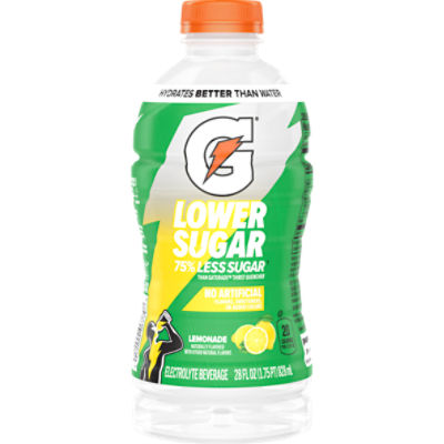 Gatorade Lower Sugar Electrolyte Beverage Lemonade 28 Fl Oz