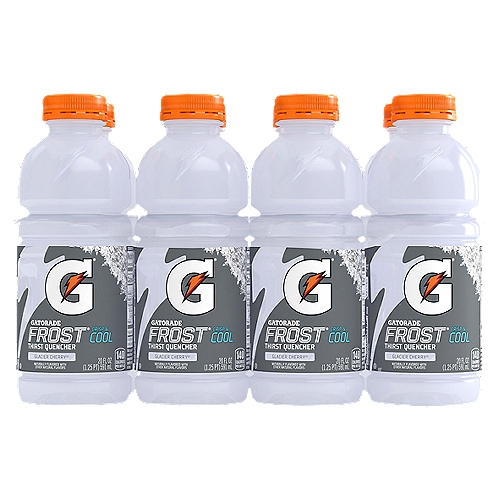 Gatorade Frost Crisp & Cool Glacier Cherry Thirst Quencher Sports Drink, 20 fl oz, 8 count