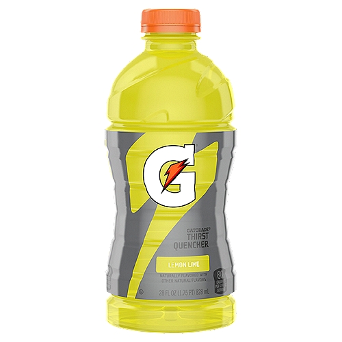 Gatorade Thirst Quencher Lemon-Lime 28 Fl Oz
With a legacy over 40 years in the making, it's the most scientifically researched and game-tested way to replace electrolytes lost in sweat. Gatorade Thirst Quencher replenishes better than water, which is why it's trusted by some of the world's best athletes.