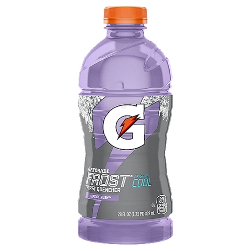 Gatorade Frost Thirst Quencher Riptide Rush 28 Fl Oz
With a legacy over 40 years in the making, it's the most scientifically researched and game-tested way to replace electrolytes lost in sweat. Gatorade Frost has a light, crisp flavor that replenishes better than water, which is why it's trusted by some of the world's best athletes.
