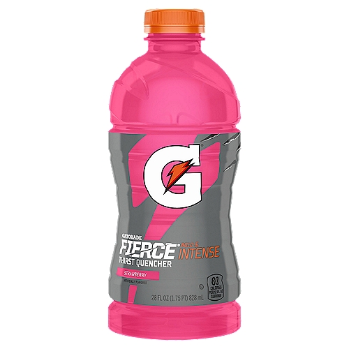 Gatorade Fierce Bold & Intense Strawberry Thirst Quencher, 28 fl oz
With a legacy over 40 years in the making, it's the most scientifically researched and game-tested way to replace electrolytes lost in sweat. Gatorade Fierce has a bold, intense flavor that replenishes better than water, which is why it's trusted by some of the world's best athletes.