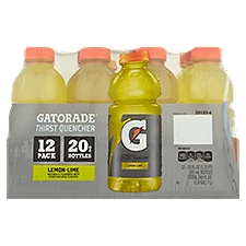 Gatorade Lemon-Lime Thirst Quencher Sports Drink, 20 fl oz, 12 count
