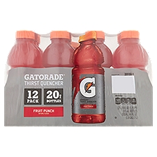 Gatorade Fruit Punch Thirst Quencher Sports Drink, 20 fl oz, 12 count